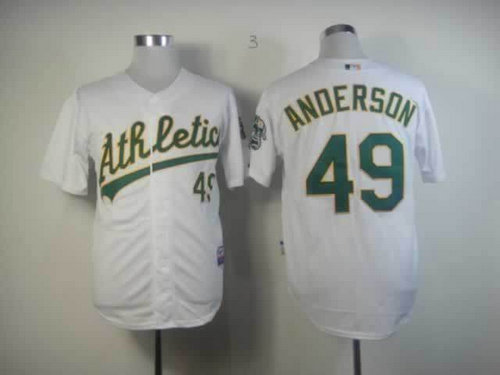 MLB Oakland Athletics #49 Anderson White Jerseys MLB Oakland Athletics #49 Anderson White Jerseys