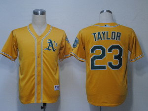 MLB Jerseys Oakland Athletics 23 Taylor Yellow MLB Jerseys Oakland Athletics 23 Taylor Yellow