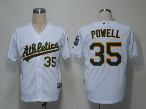 MLB Jerseys Oakland Athletics 35 Powell White Cool Base MLB Jerseys Oakland Athletics 35 Powell White Cool Base