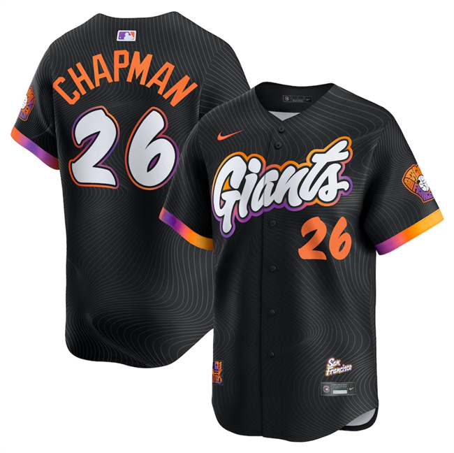 Youth San Francisco Giants #26 Matt Chapman Anthracite 2025 City Connect Limited Stitched Baseball Jersey Youth San Francisco Giants #26 Matt Chapman Anthracite 2025 City Connect Limited Stitched Baseball Jersey