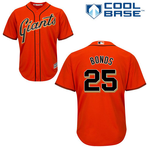 Giants #25 Barry Bonds Orange Alternate Cool Base Stitched Youth MLB Jersey Giants #25 Barry Bonds Orange Alternate Cool Base Stitched Youth MLB Jersey