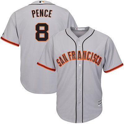 Giants #8 Hunter Pence Grey Road Cool Base Stitched Youth MLB Jersey Giants #8 Hunter Pence Grey Road Cool Base Stitched Youth MLB Jersey