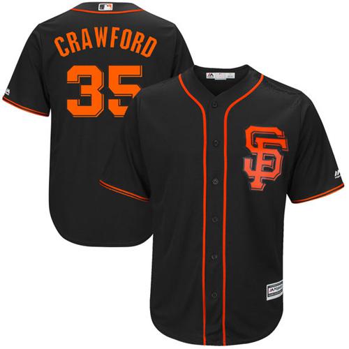 Giants #35 Brandon Crawford Black Alternate Stitched Youth MLB Jersey Giants #35 Brandon Crawford Black Alternate Stitched Youth MLB Jersey