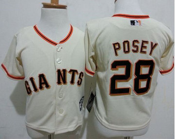 Toddler San Francisco Giants #28 Buster Posey Cream Stitched MLB Jersey Toddler San Francisco Giants #28 Buster Posey Cream Stitched MLB Jersey