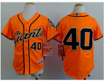 Youth Baseball Giants #40 Madison Bumgarner Orange Alternate Stitched Jersey Youth Baseball Giants #40 Madison Bumgarner Orange Alternate Stitched Jersey