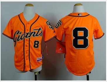 Youth Baseball Giants #8 Hunter Pence Orange Alternate Stitched Jersey Youth Baseball Giants #8 Hunter Pence Orange Alternate Stitched Jersey