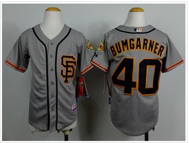 Youth Baseball Giants #40 Madison Bumgarner Grey Road 2 Cool Base Stitched Jersey Youth Baseball Giants #40 Madison Bumgarner Grey Road 2 Cool Base Stitched Jersey