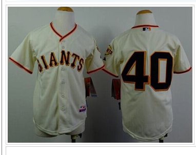 Youth Giants #40 Madison Bumgarner Cream MLB Jersey Youth Giants #40 Madison Bumgarner Cream MLB Jersey