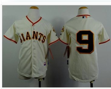 Youth Giants #9 Brandon Belt Cream MLB Jersey Youth Giants #9 Brandon Belt Cream MLB Jersey