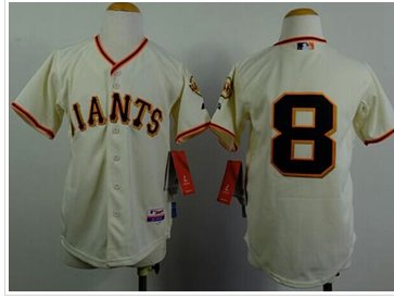 Youth Giants #8 Hunter Pence Cream MLB Jersey Youth Giants #8 Hunter Pence Cream MLB Jersey
