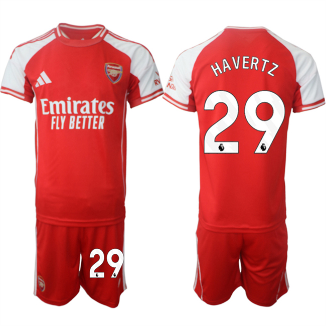 Men's Arsenal F.C #29 Kai Lukas Havertz Red 2025 Home Soccer Jersey Suit Men's Arsenal F.C #29 Kai Lukas Havertz Red 2025 Home Soccer Jersey Suit