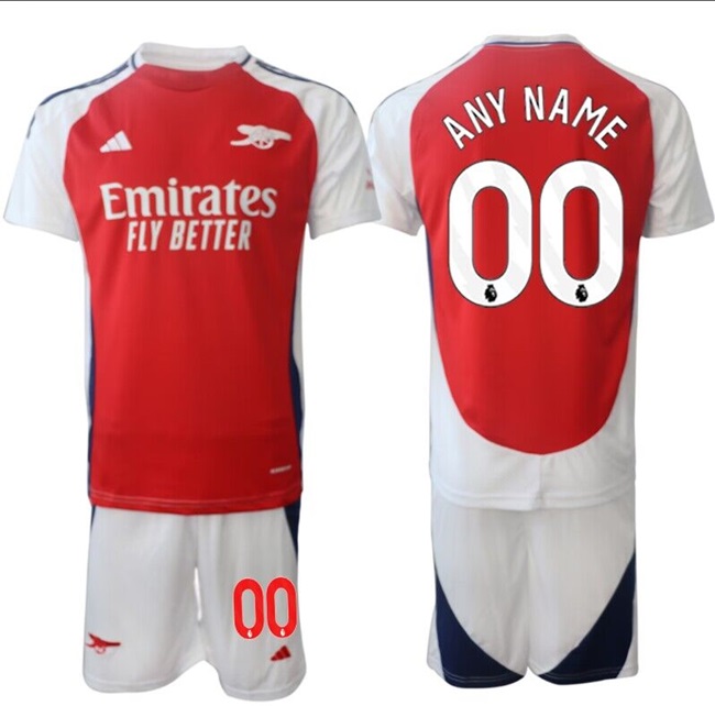 Men's Arsenal F.C Custom Red 24 25 Home Soccer Jersey Suit Men's Arsenal F.C Custom Red 24 25 Home Soccer Jersey Suit