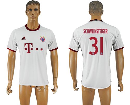 Bayern Munchen #31 Schweinsteiger Sec Away Soccer Club Jersey