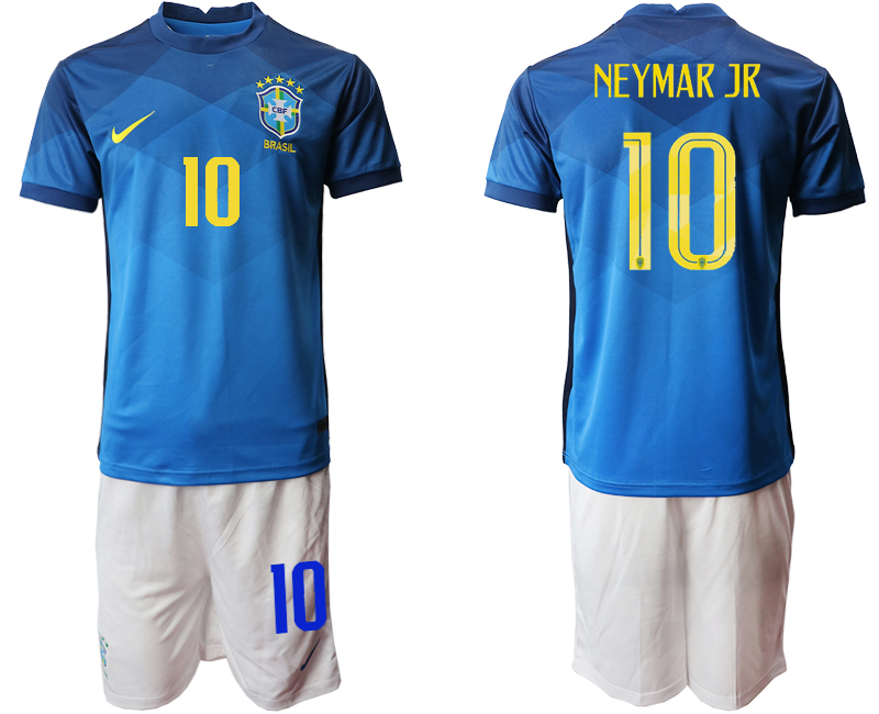 Men's Brazil #10 Neymar Jr Away Jersey