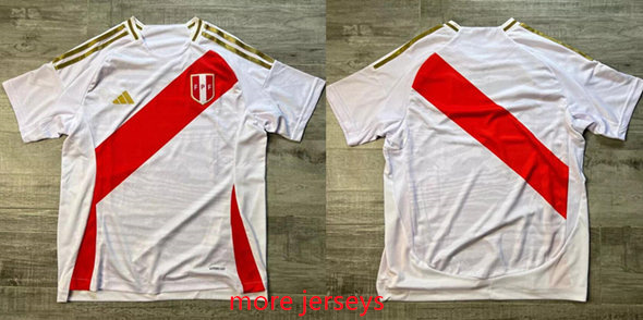 Men's FPF Peru 2024 White Home Soccer Jersey