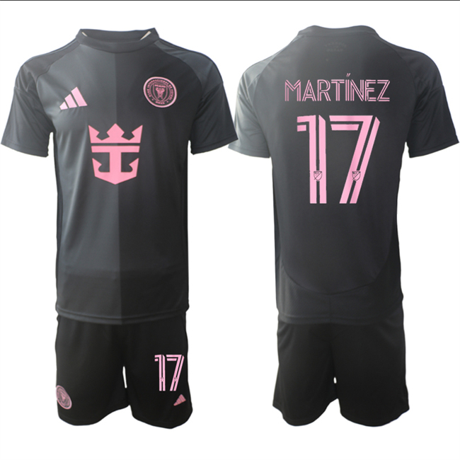 Men's Inter Miami CF #17 Josef Martínez 2025 Black Away Soccer Jersey Suit Men's Inter Miami CF #17 Josef Martínez 2025 Black Away Soccer Jersey Suit