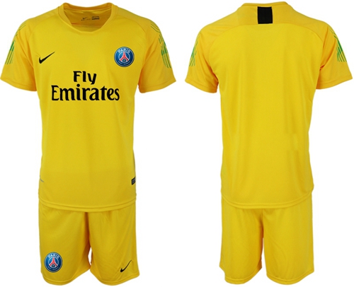 Paris Saint-Germain Blank Yellow Goalkeeper Soccer Club Jersey Paris Saint-Germain Blank Yellow Goalkeeper Soccer Club Jersey
