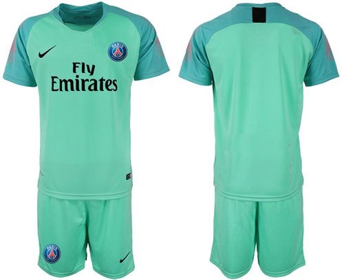 Paris Saint-Germain Blank Green Goalkeeper Soccer Club Jersey Paris Saint-Germain Blank Green Goalkeeper Soccer Club Jersey