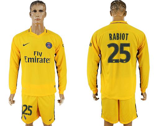 Paris Saint-Germain #25 Rabiot Away Long Sleeves Soccer Club Jersey Paris Saint-Germain #25 Rabiot Away Long Sleeves Soccer Club Jersey