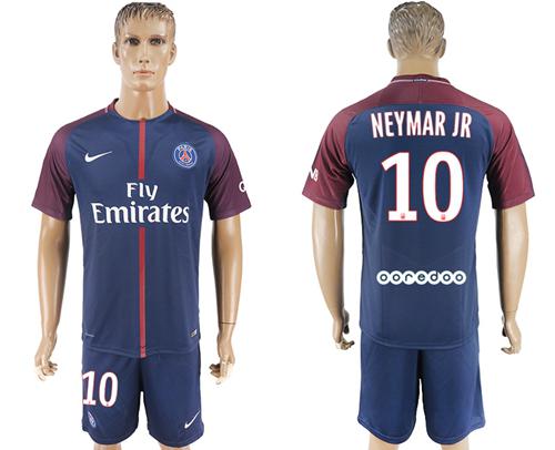 Paris Saint-Germain #10 Neymar Jr Blue Soccer Club Jersey Paris Saint-Germain #10 Neymar Jr Blue Soccer Club Jersey