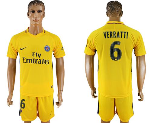 Paris Saint-Germain #6 Verratti Away Soccer Club Jersey Paris Saint-Germain #6 Verratti Away Soccer Club Jersey