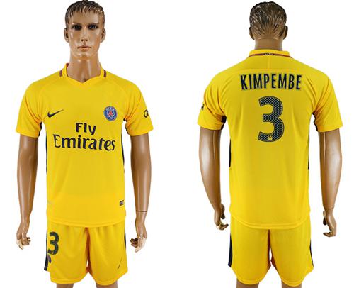 Paris Saint-Germain #3 Kimpembe Away Soccer Club Jersey Paris Saint-Germain #3 Kimpembe Away Soccer Club Jersey