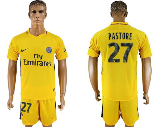 Paris Saint-Germain #27 Pastore Away Soccer Club Jersey Paris Saint-Germain #27 Pastore Away Soccer Club Jersey