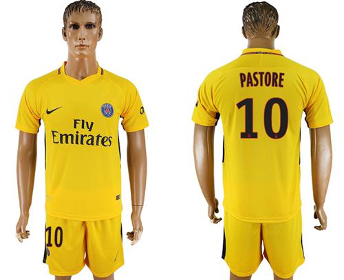 Paris Saint-Germain #10 Pastore Away Soccer Club Jersey Paris Saint-Germain #10 Pastore Away Soccer Club Jersey