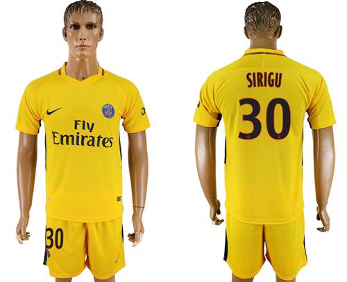 Paris Saint-Germain #30 Sirigu Away Soccer Club Jersey Paris Saint-Germain #30 Sirigu Away Soccer Club Jersey