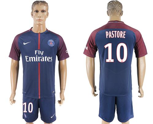 Paris Saint-Germain #10 Pastore Home Soccer Club Jersey Paris Saint-Germain #10 Pastore Home Soccer Club Jersey