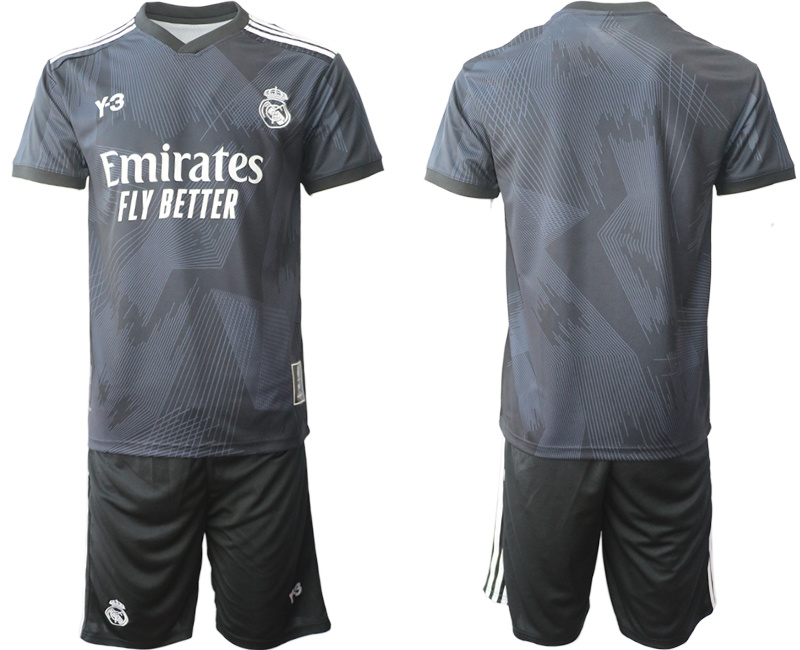 Men's Real Madrid Blank Black Jersey Men's Real Madrid Blank Black Jersey