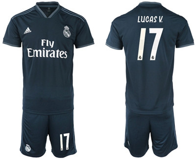 Real Madrid #17 Lucas V. Away Soccer Club Jersey Real Madrid #17 Lucas V. Away Soccer Club Jersey