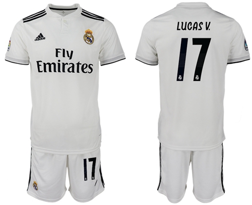 Real Madrid #17 Lucas V. White Home Soccer Club Jersey Real Madrid #17 Lucas V. White Home Soccer Club Jersey