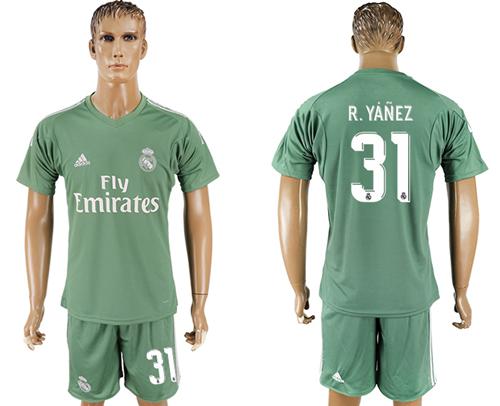 Real Madrid #31 R.Yanez Green Goalkeeper Soccer Club Jersey Real Madrid #31 R.Yanez Green Goalkeeper Soccer Club Jersey