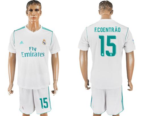 Real Madrid #15 F.Coentrao White Home Soccer Club Jersey Real Madrid #15 F.Coentrao White Home Soccer Club Jersey