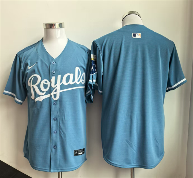 Men's Kansas City Royals Blank Light Blue Limited Stitched Baseball Jersey Men's Kansas City Royals Blank Light Blue Limited Stitched Baseball Jersey