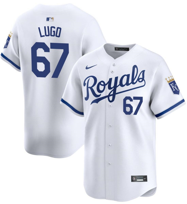 Men's Kansas City Royals #67 Seth Lugo White 2024 Home Limited Cool Base Stitched Baseball Jersey Men's Kansas City Royals #67 Seth Lugo White 2024 Home Limited Cool Base Stitched Baseball Jersey