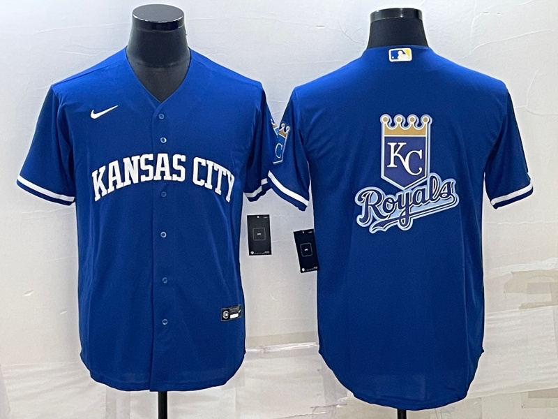 Men's Kansas City Royals Royal Team Big Logo Cool Base Stitched Jersey Men's Kansas City Royals Royal Team Big Logo Cool Base Stitched Jersey