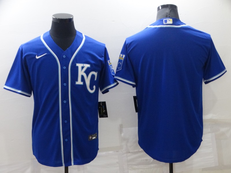 Men's Kansas City Royals Blank Blue Cool Base Stitched Jersey Men's Kansas City Royals Blank Blue Cool Base Stitched Jersey