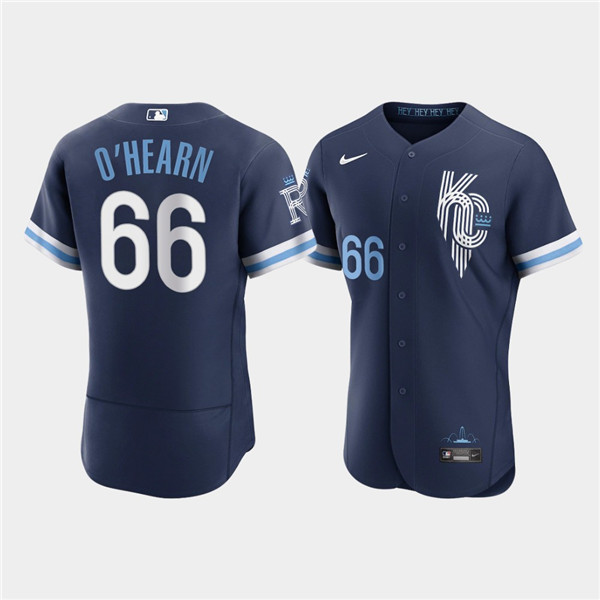 Men's Kansas City Royals #66 Ryan O'Hearn 2022 Navy City Connect Flex Base Stitched MLB Jersey Men's Kansas City Royals #66 Ryan O'Hearn 2022 Navy City Connect Flex Base Stitched MLB Jersey