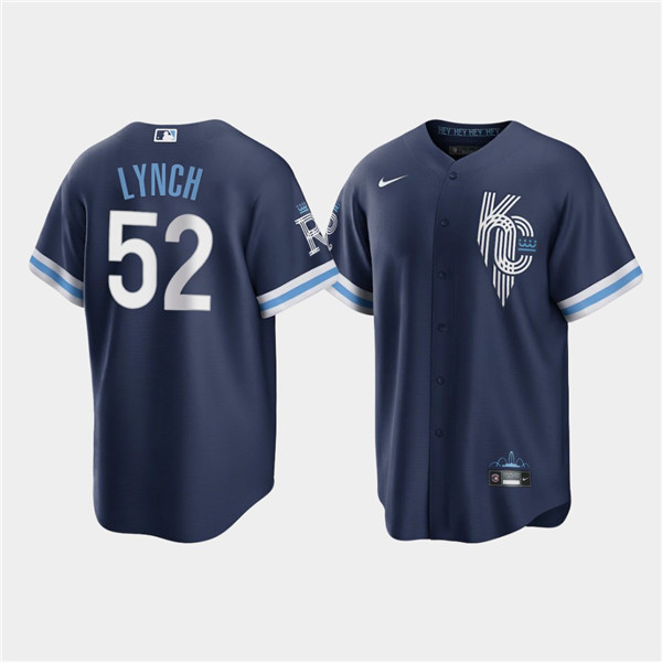 Men's Kansas City Royals #52 Daniel Lynch 2022 Navy City Connect Cool Base Stitched Jersey Men's Kansas City Royals #52 Daniel Lynch 2022 Navy City Connect Cool Base Stitched Jersey