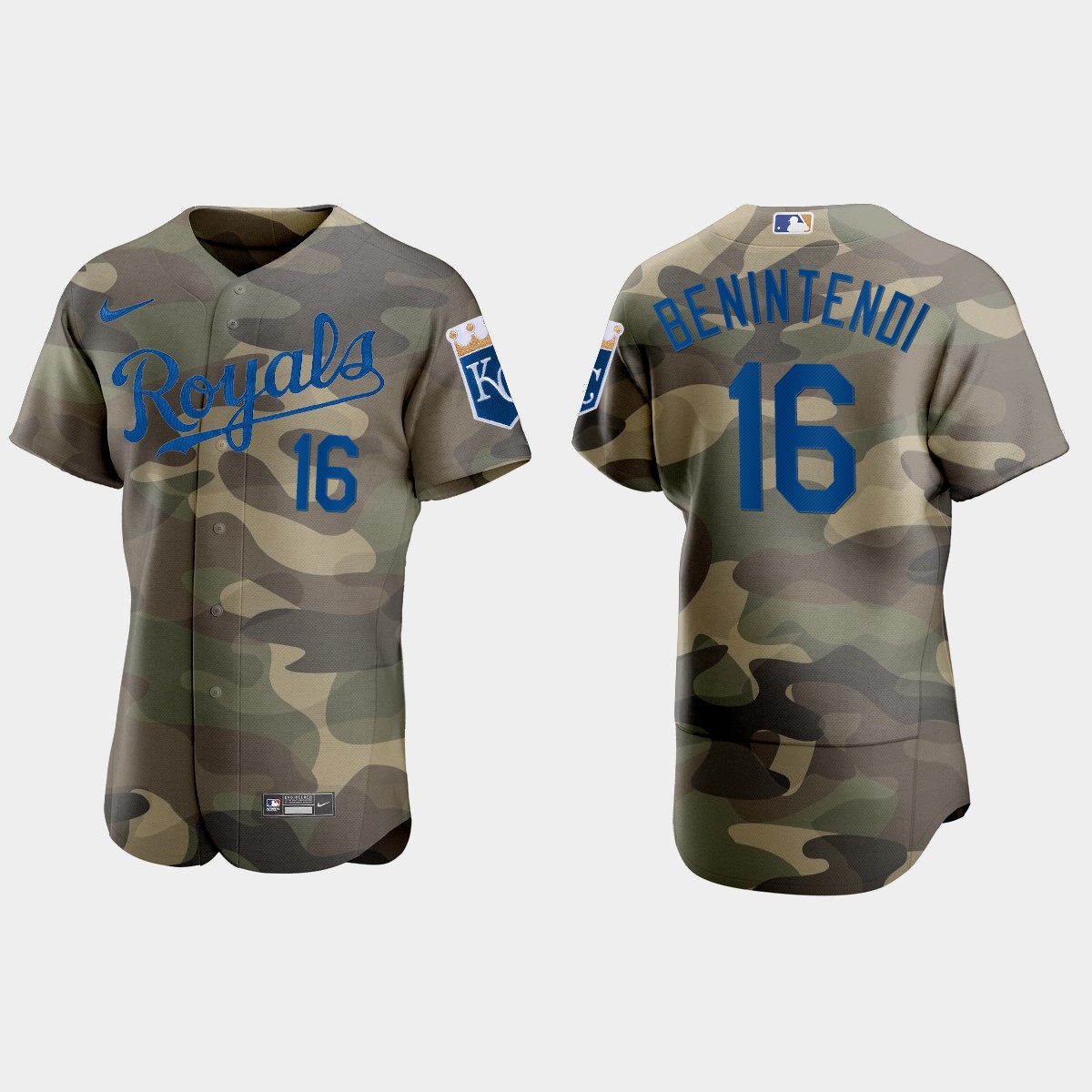 Kansas City Royals #16 Andrew Benintendi Men's Nike 2021 Armed Forces Day Authentic MLB Jersey -Camo Kansas City Royals #16 Andrew Benintendi Men's Nike 2021 Armed Forces Day Authentic MLB Jersey -Camo