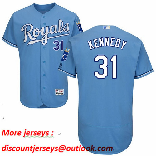 Royals #31 Ian Kennedy Light Blue Flexbase Authentic Collection Stitched Baseball Jersey Royals #31 Ian Kennedy Light Blue Flexbase Authentic Collection Stitched Baseball Jersey