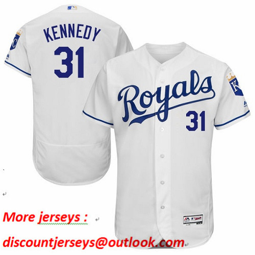 Royals #31 Ian Kennedy White Flexbase Authentic Collection Stitched Baseball Jersey Royals #31 Ian Kennedy White Flexbase Authentic Collection Stitched Baseball Jersey