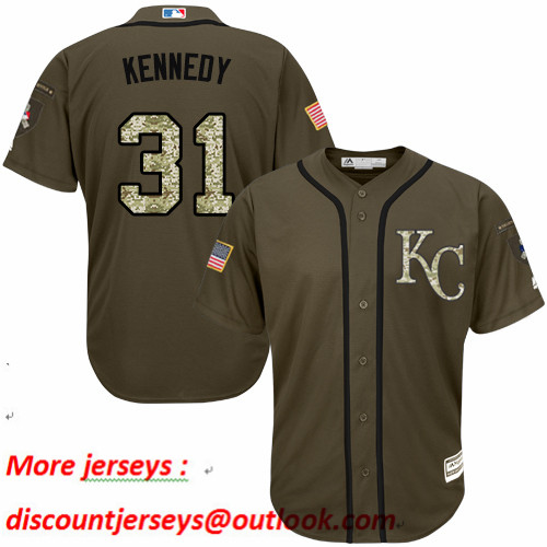 Royals #31 Ian Kennedy Green Salute to Service Stitched Baseball Jersey Royals #31 Ian Kennedy Green Salute to Service Stitched Baseball Jersey