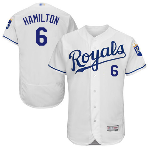 Royals #6 Billy Hamilton White Flexbase Authentic Collection Stitched Baseball Jersey Royals #6 Billy Hamilton White Flexbase Authentic Collection Stitched Baseball Jersey