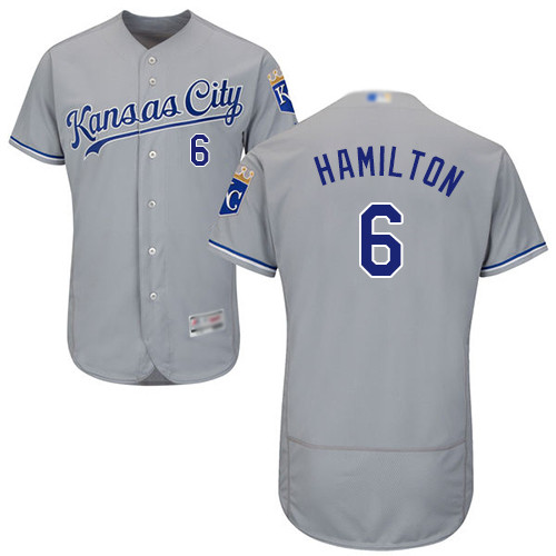 Royals #6 Billy Hamilton Grey Flexbase Authentic Collection Stitched Baseball Jersey Royals #6 Billy Hamilton Grey Flexbase Authentic Collection Stitched Baseball Jersey