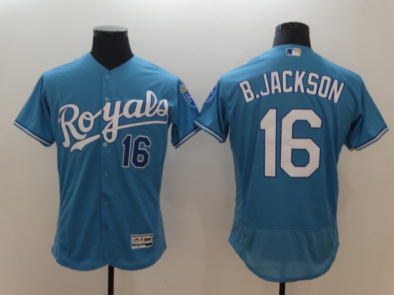 Royals 16 Bo Jackson Light Blue Flexbase Jersey Royals 16 Bo Jackson Light Blue Flexbase Jersey