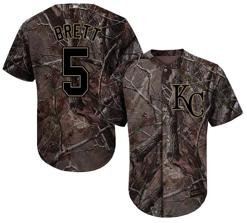 Royals #5 George Brett Camo Realtree Collection Cool Base Stitched Baseball Jersey Royals #5 George Brett Camo Realtree Collection Cool Base Stitched Baseball Jersey