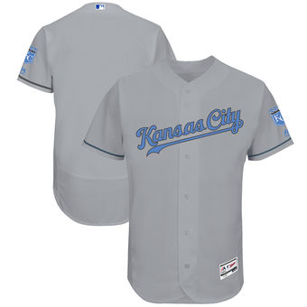 Men's Kansas City Royals Majestic Gray Father's Day FlexBase Team Jersey Men's Kansas City Royals Majestic Gray Father's Day FlexBase Team Jersey